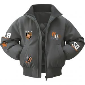 Куртка Unisex Stand Collar Thickened HUANQIU, серый