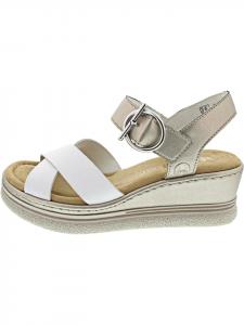 Rieker Белые сандалии на танкетке