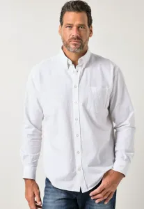 Рубашка из сирсакера с длинными рукавами, воротником на пуговицах, современного кроя. Jp1880, Snow White