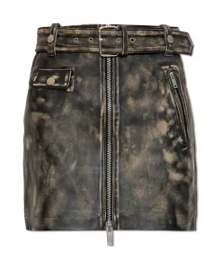 Кожаная юбка gzrylee Gestuz, черный