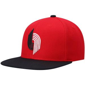 Мужская двухцветная кепка Snapback 2.0 Mitchell & Ness Red/Black Portland Trail Blazers Hardwood Classics Team