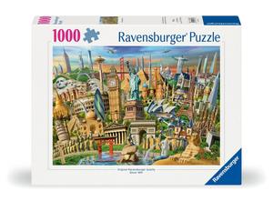 2D пазл, Знаменитые здания, 1000 деталей Ravensburger