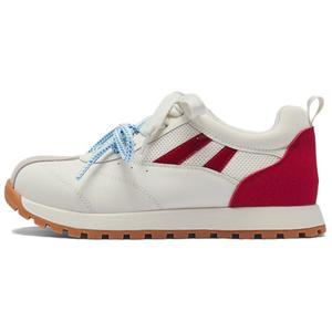 AGSDON Женские низкие кэжуал кеды 3,5 см бежево-красные, цвет Beige Red