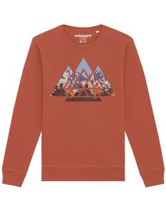 Свитер Watapparel Sweatshirt Geometric Landscape, светло-коричневый