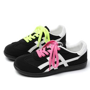 Износостойкие низкие повседневные туфли унисекс OLDDESIRE, Black (Mismatched Shoelace)