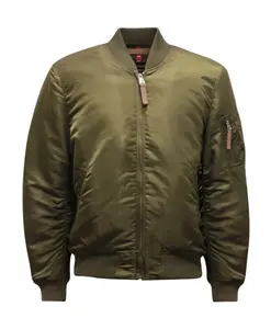 Стеганая куртка-бомбер, темно-зеленая Alpha Industries, зеленый