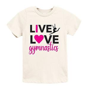 Футболка с коротким рукавом Live love gymnastics youth The Juniper Shop, Cream