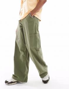 Свободные брюки-карго цвета хаки Asos Design