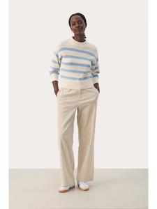 Свободный трикотажный свитер RetaPW из мягкой ткани шамбре в полоску PART TWO