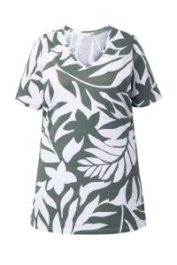 Ulla Popken Футболка в цвете оливковый, белый