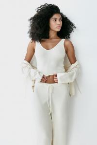 Майка из синели H&M, бежевый