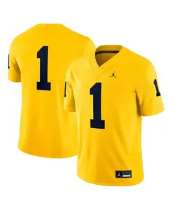 Мужская футболка 1 Maize Michigan Wolverines Alternate Game Jordan