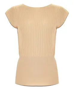 Ребристый топ с V-образным вырезом Kocca, желтый