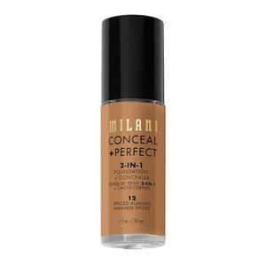 Тональный крем для лица conceal + perfect 2in1 Milani, 12 - spiced almond, объем 30 мл