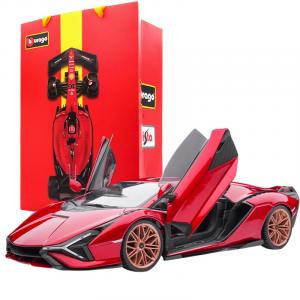 Lamborghini Supercar Luxury Car Series Lamborghini Sian FKP 37 сборная модель из сплава Bburago, красный