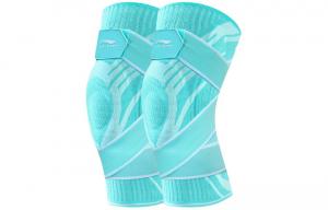 Наколенники Polyester, Polyamide, Elastane, Silicone для бега, альпинизма, велоспорта, тенниса, футбола, фитнеса Unisex LINING, ярко-синий