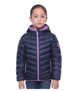 Детская легкая куртка-пуховик с реверсивным дизайном для девочек Rokka&Rolla, фиолетовый