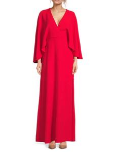 Платье-накидка Olaya Halston, красный