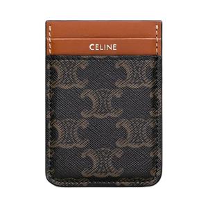 Триумф холщовый картхолдер с отделкой из телячьей кожи мужской tan CELINE, Set (Bag+Dust Bag)