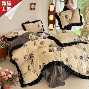 LUOLAI HOME Комплект постельного белья 4 предмета, простыня 200 см, пододеяльник 220x240 см, цвет The spring breeze blows ten miles