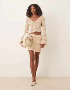 Микро-юбка ASOS DESIGN в разноцветную полоску