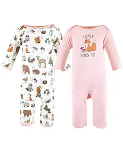 Комбинезон из натурального хлопка для девочек Touched by Nature, розовый