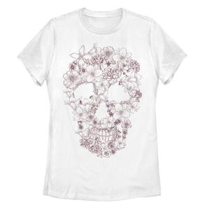 Футболка с рисунком Fifth Sun Skull для юниоров и цветочным узором