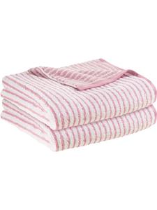 Erwin Müller Банные полотенца жаккардового кроя, комплект из 2 штук, полосатый узор, дизайн Constance в цвете «античная роза»