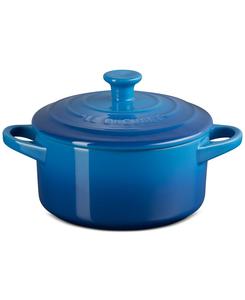 Миниатюрная круглая керамическая кастрюля-кокотница, 24 унции Le Creuset, цвет marseille