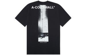 Футболки A COLD WALL*, унисекс, круглый вырез, умеренный прямой крой A-Cold-Wall*, черный