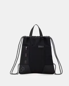 Черный рюкзак из ткани в виде мешка Scharlau, чёрный