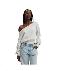 Женский роскошный вязаный свитер свободного кроя COTTON ON, Grey marle