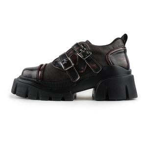 Enqo Повседневные однобортные туфли женские, черно-красные