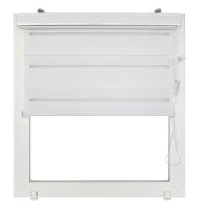 Двойная рулонная штора полупрозрачная 80/210 см Boxxx, белый/прозрачный