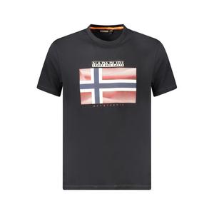 Черная хлопковая мужская футболка Napapijri