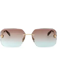 Солнцезащитные очки с квадратными линзами Bvlgari, золотой