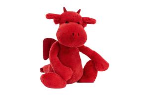 JELLYCAT Коллекция мифических животных красная летающая дракон игрушка плюшевая кукла 31 см высота
