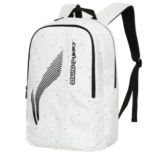 Li-Ning Polyester Backpack Unisex Baby's Breath/White