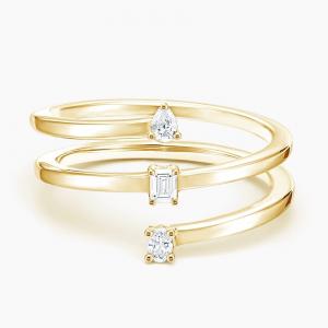 Кольцо Pascal с тремя лабораторными бриллиантами Brilliant Earth