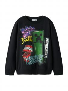 NAME IT Толстовка 'NKMMinecraft' в черном цвете