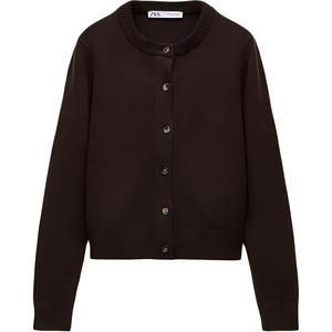 Кашемировый свитер ZARA, коричневый