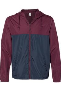 Independent Trading Co. Легкая ветровка с застежкой-молнией, цвет maroon/ classic navy