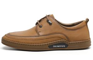 Туфли Men"s Casual Men Low-Top Yellow Brown Trumppipe