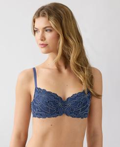 Женский бюстгальтер-балконет Wacoal Feeling Famous Balconette Contour Bra 953309 btempt'd, Crown Blue / Blue Glow