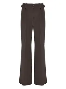 Шелковые брюки с пуговицами Tom Ford, коричневый