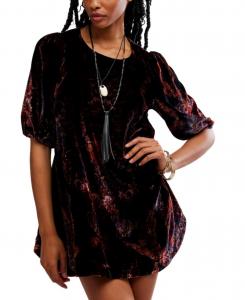 Женская туника Maye с принтом и круглым вырезом Free People, Dark Black Combo