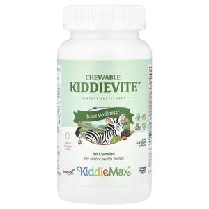 Maxi Health, KiddieMax, жевательная резинка Kiddievite , натуральная жевательная резинка, 90 жевательных таблеток