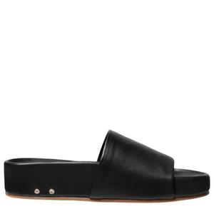 Женские сандалии-шлепанцы из кожи Pelican, черного цвета Beek, черный