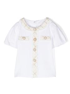 Футболка с окантовкой из букле Patachou, белый