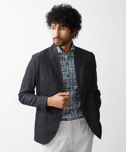 Куртка без воротника в джинсовом стиле Michel Klein Homme, цвет Navy(57)